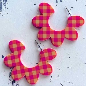 SPRING DAISY PLAID EARRINGS